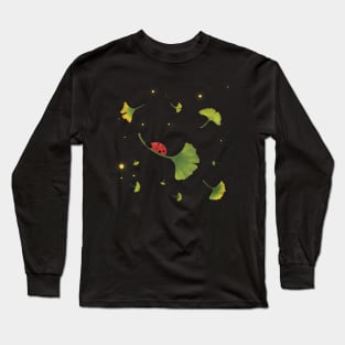 Ladybug and Gingko leaf Long Sleeve T-Shirt